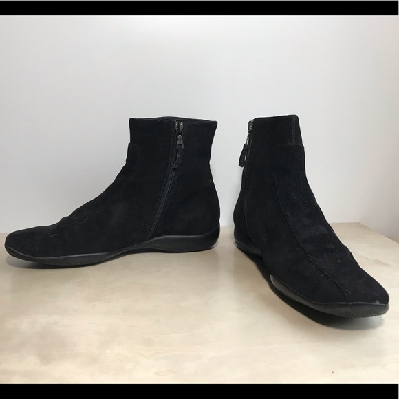 Suede Black Prada Ankle Boots - Picture 3 of 6